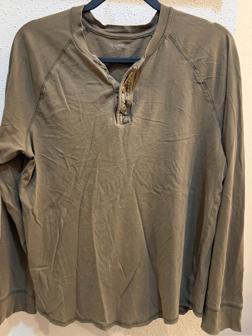 Goodfellow & Co Olive Green Long-Sleeve Henley